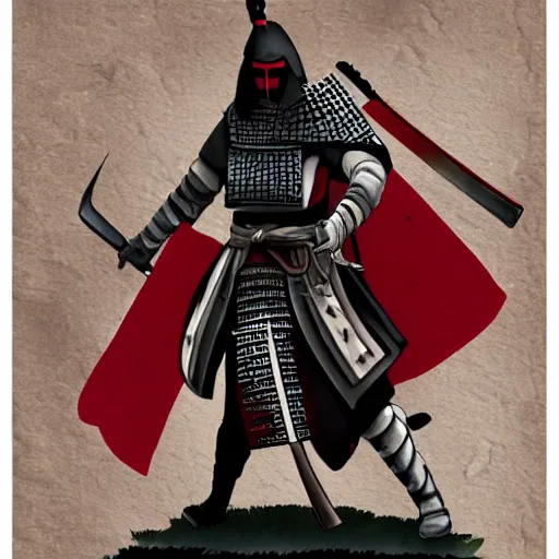 Prompt: samurai templar