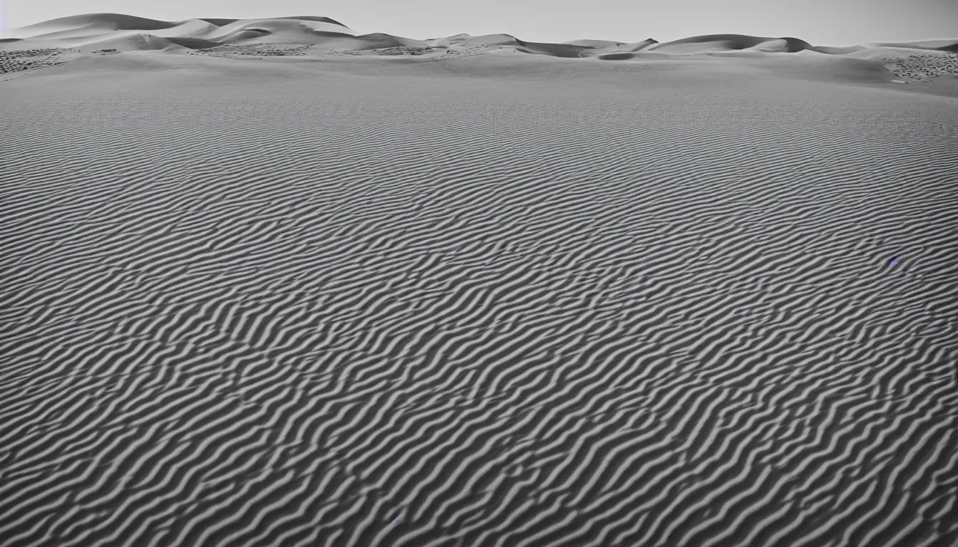 Image similar to saharan desert dunes, 1 4 - 2 4 mm sigma, black and white