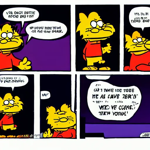 Image similar to garfield comic strip by jim davis