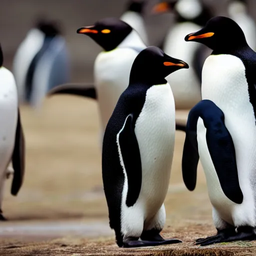 Image similar to human - like penguins