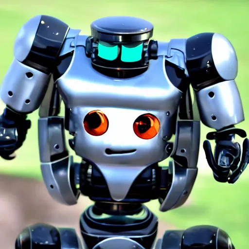 Image similar to <photograph style=adorable eyes=big lens=wide>Futuristic Robot Gestures For Hug</photograph>