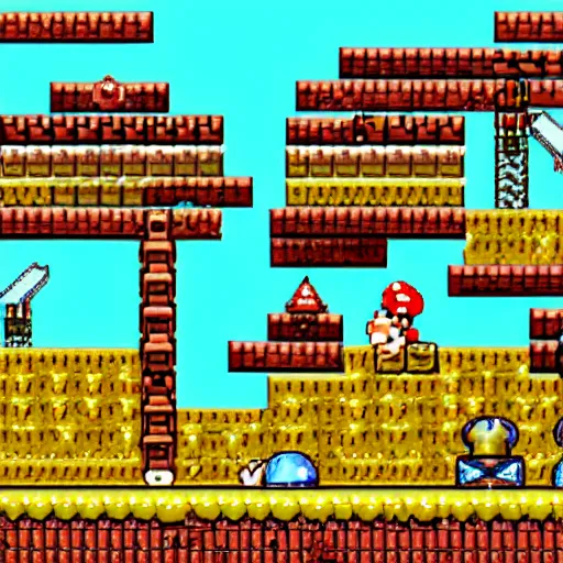 junkyard, super mario world level, screenshot | Stable Diffusion | OpenArt