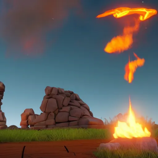 Prompt: stylized game vfx of a fireball, niagara ue5