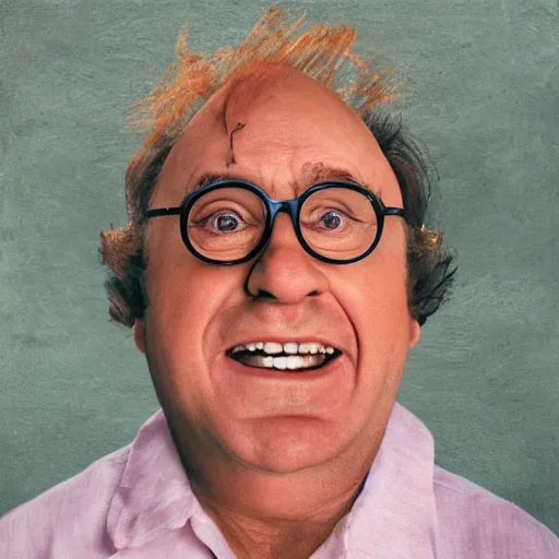 Prompt: strawbarry with danny devito face