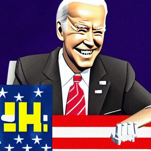 Prompt: biden built out of legos