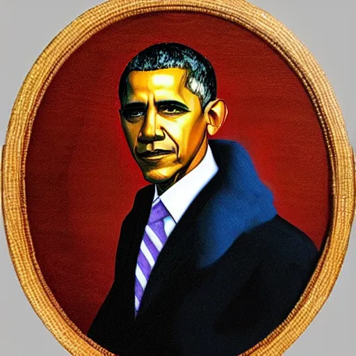 Prompt: portait of barack obama, in style of leonardo davinci