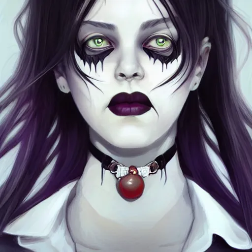 Image similar to wednesday addams as death of the endless, the sandman, made by carvaggio stanley artgerm lau wlop rossdraws artstation cgsociety concept _ art cgsociety octane render