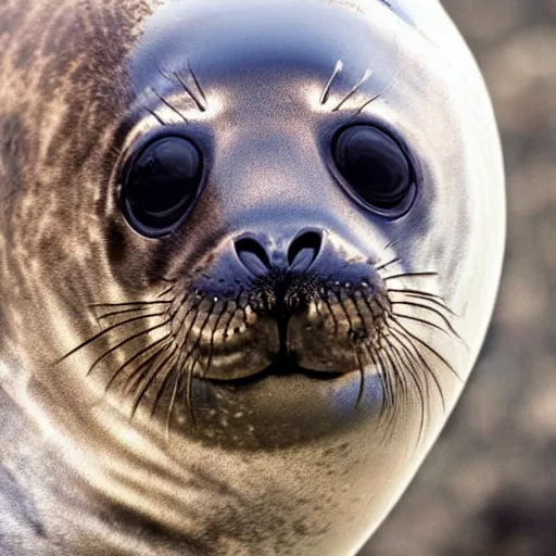 Prompt: a photo of a seal human hybrid animal with eyes of a seal, 4k ultra hd, trending on instagram