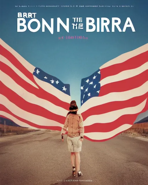 Image similar to Born in the USA album art, re-imagined by Wes Anderson