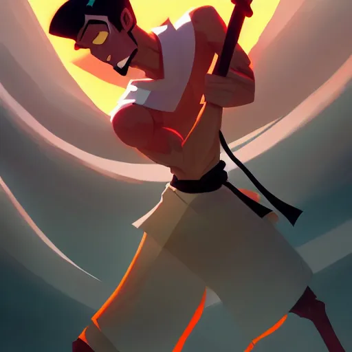 Image similar to hero world samurai jack, behance hd by jesper ejsing, by rhads, makoto shinkai and lois van baarle, ilya kuvshinov, rossdraws global illumination