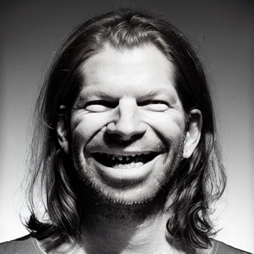 Prompt: aphex twin grinning