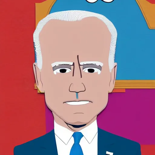 Prompt: South Park art style, Joe Biden,