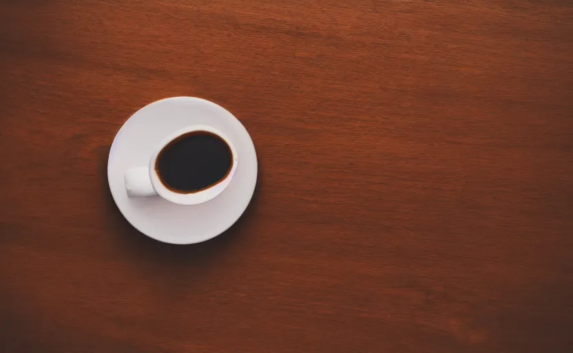 Image similar to top view of a coffee, natural light, cinematic lighting, 8 k