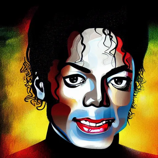 Image similar to digital painting of Michael Jackson by Jones Android, hyperdetailed