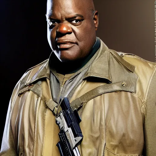 Image similar to huell babineaux as Nick Fury