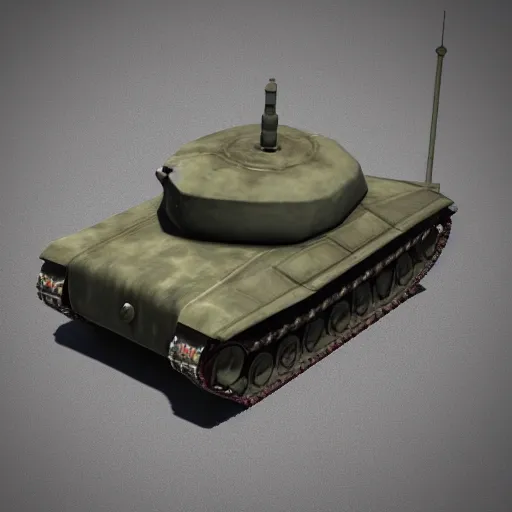 Prompt: a 3d model of a tank in the center, unreal engine
