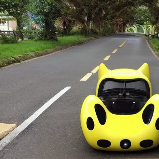 Image similar to banana shaped car