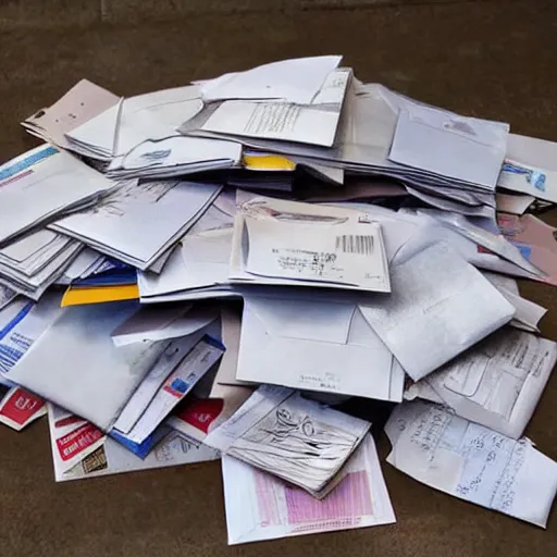 Image similar to pile of too much mail photo