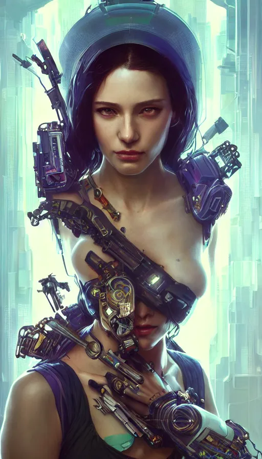 Image similar to cyberpunk, perfectly-centered-Portrait of the most beautiful woman on the planet, insane, intricate, highly detailed, digital painting, artstation, concept art, smooth, sharp focus, illustration, Unreal Engine 5, 8K, art by artgerm and greg rutkowski and alphonse mucha