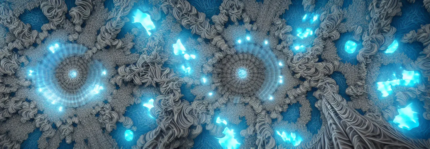 Image similar to 3 d fractal : digital 3 d : mandelbulb 3 d : ultra realistic fractal render : machina infinitum artstation : vfx - 3 d : octane render : blender : artstation : ue 5 : unreal engine : cinema 4 d : 8 k : epic cinematic render