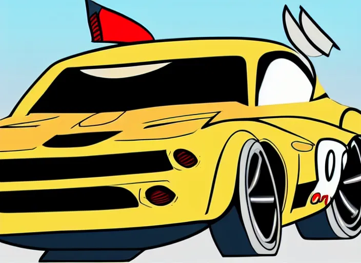 Image similar to cartoon muscle car