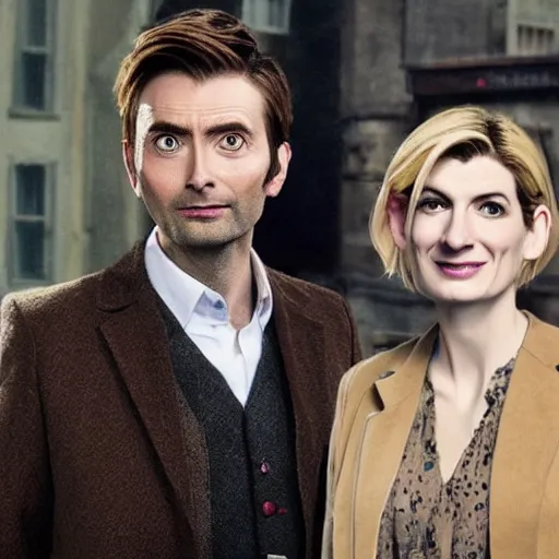 Image similar to david tennant mixed with jodie whittaker