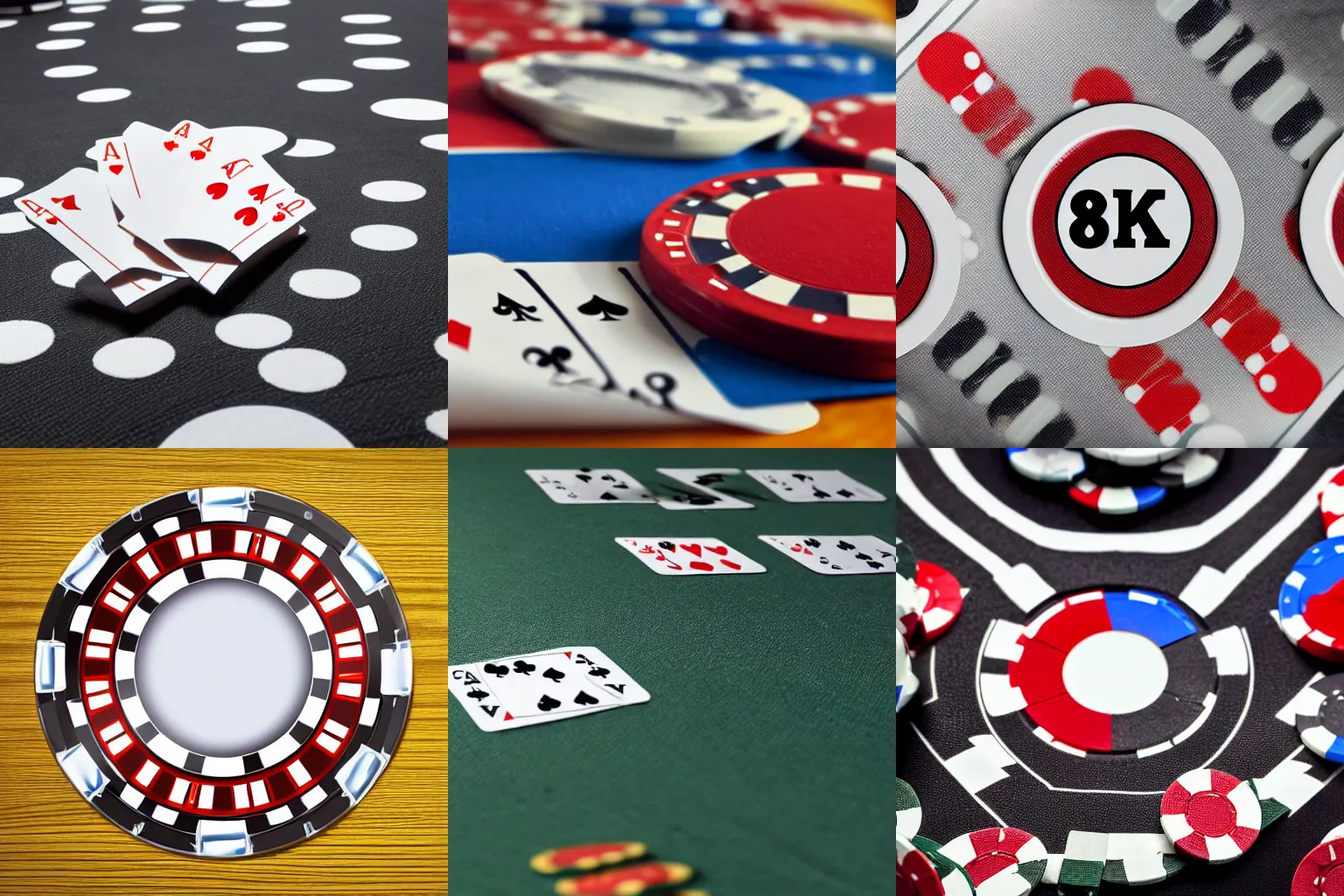 Prompt: close view of premium quality single poker chip on a clear table cloth, 8 k high quality, photorealistic, high detail, very sharp