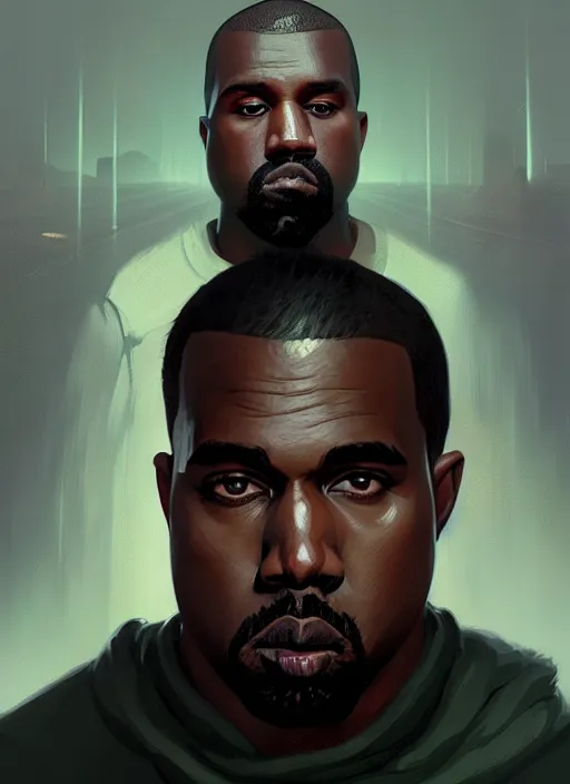 Image similar to highly detailed portrait kanye west detailed hands in gta v stephen bliss unreal engine fantasy art by greg rutkowski loish rhads ferdinand knab makoto shinkai lois van baarle ilya kuvshinov rossdraws tom bagshaw global illumination radiant light detailed intricate environment