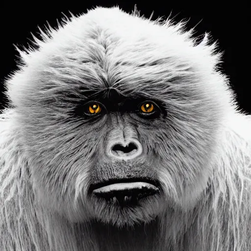 Prompt: wild yeti, wildlife photography by Paul Nicklen, perfect lighting