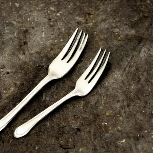 Prompt: forks intertwined