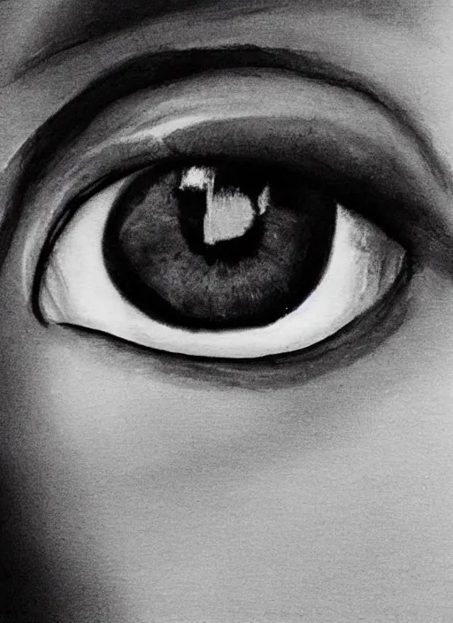 Prompt: portrait of a stunningly beautiful eye, 💔