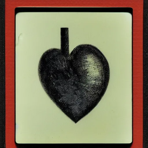 Image similar to Polaroid picture of a human heart