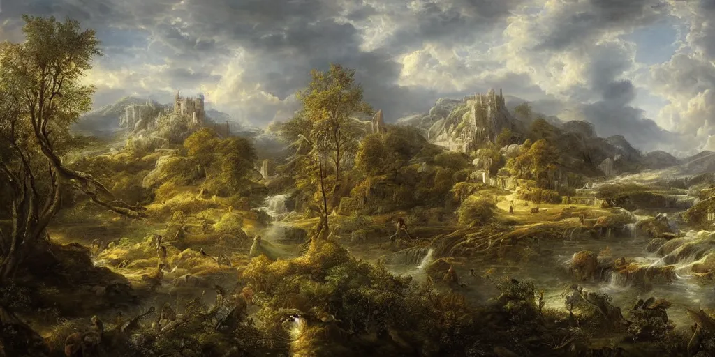 Prompt: Arcadia, realistic, masterpiece, award winning landscape photo, hyperdetailed