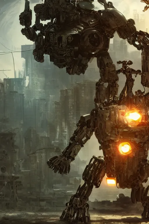 Image similar to a futurecore boxing humanoid mecha in ruin city, bright, by real steel ( 2 0 1 1 ), eve venture, raymond swanland, cryengine, post apocalyptic, mechanical structure, unreal engine 5, camouflage scheme, sharp focus, 8 k realistic, hyper detailed, bright, background by greg rutkowski, ray tracing, realistic shaded, smooth face