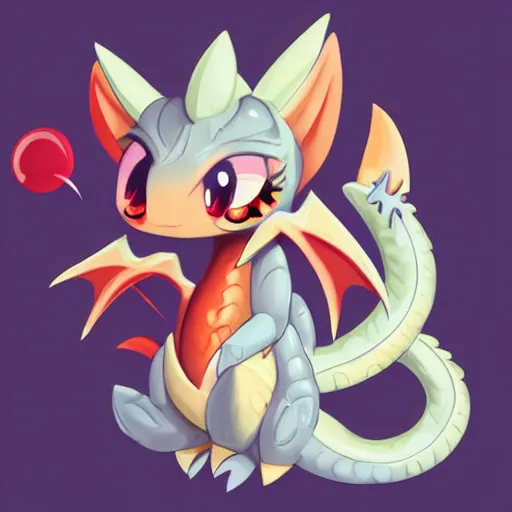 Image similar to the most cutest adorable happy picture of a dragon, tiny firespitter, kawaii, chibi style, Dra the Dragon, tiny red babdy dragon, adorably cute, enhanched, stuffed dragon, deviant adoptable, digital art Emoji collection