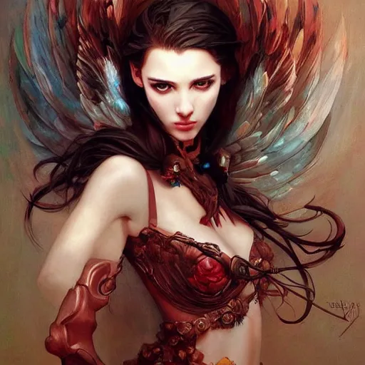 Image similar to a beautiful masterpiece painting representative of the art style of artgerm and wlop and gerald brom