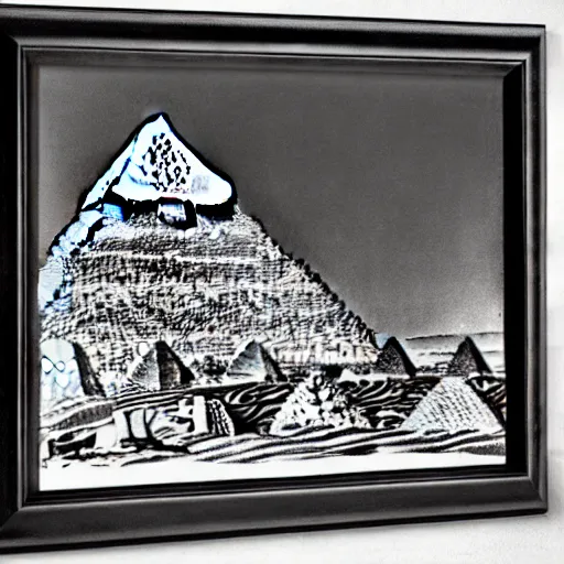 Prompt: the great pyramids by pablo picasso