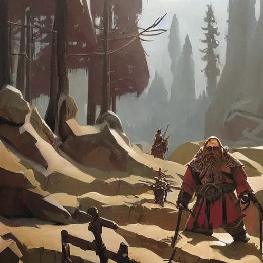 Image similar to slavic orcs, woodlands, orthodox, magic the gathering artwork, d & d, fantasy, art by nicholas roerich and greg rutkowski and craig mullins