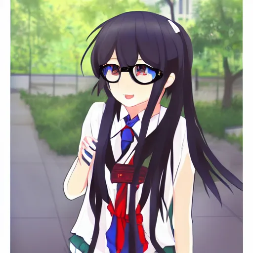 Image similar to a schoolgirl, anime artwork at Pixiv