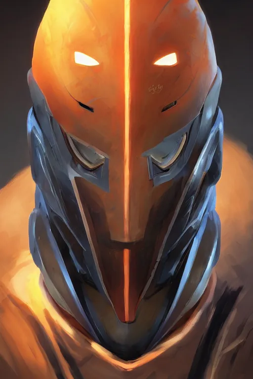 Image similar to epic mask helmet robot ninja portrait stylized as fornite style game design fanart by concept artist gervasio canda, behance hd by jesper ejsing, by rhads, makoto shinkai and lois van baarle, ilya kuvshinov, rossdraws global illumination radiating a glowing aura global illumination ray tracing hdr render in unreal engine 5