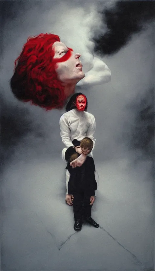 Image similar to rage, by gottfried helnwein