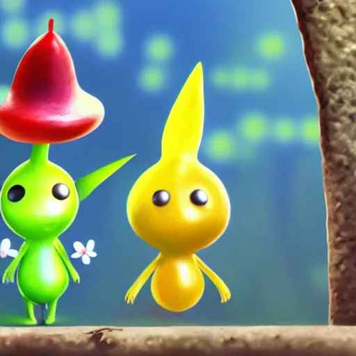 Prompt: pikmin 3 concept art