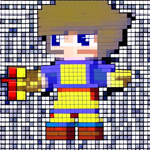 Prompt: pixelart character yesido style