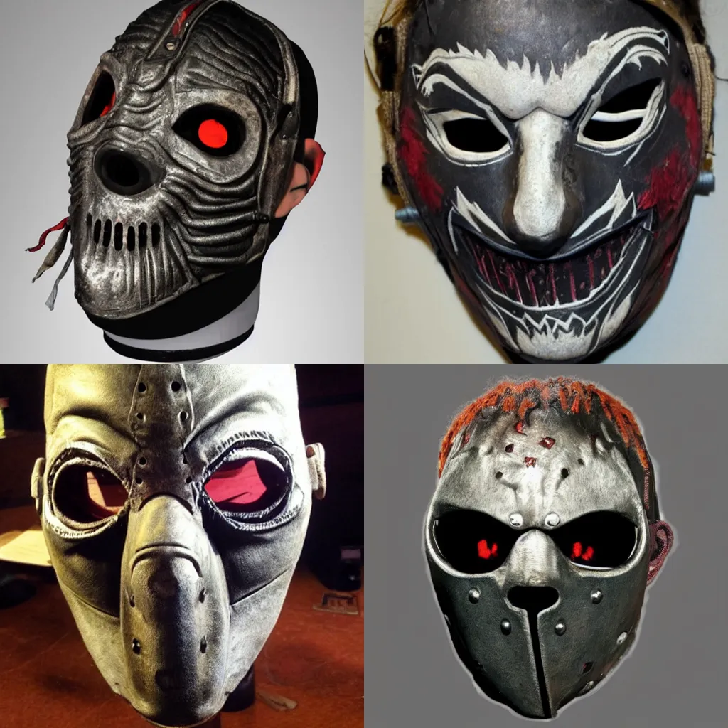 Prompt: a variation of Corey Taylor's Slipknot mask