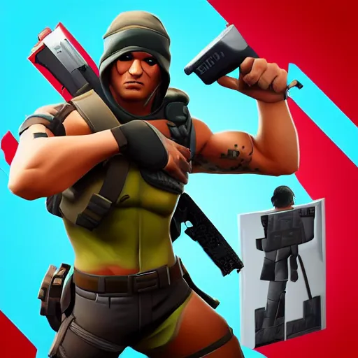 Image similar to rambo in fortnite