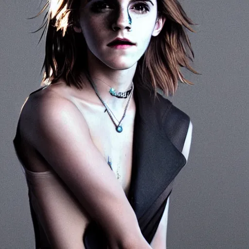 Prompt: Photo of Emma Watson, cyberpunk style