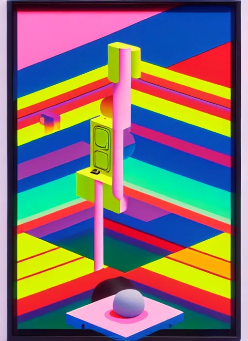 Prompt: isometric radio by shusei nagaoka, kaws, david rudnick, airbrush on canvas, pastell colours, cell shaded, 8 k