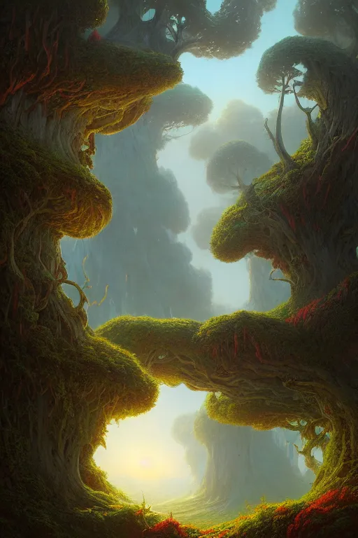 Image similar to a beautiful digital illustration painting of a detailed roots, fantasy druid realm by benoit b. mandelbrot, steven belledin, martin johnson heade, lee madgwick, caspar david friedrich, and david rios ferreira. 8 k resolution trending on artstation concept art digital illustration