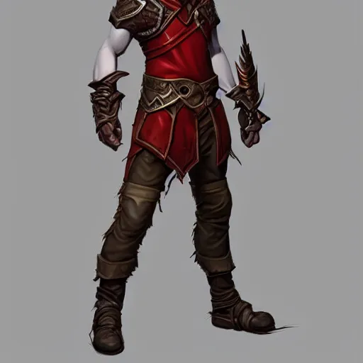 Prompt: character portrait, D&D, male half-elf, artificer, short red mohawk, artstation, ultra detailed, todd lockwood