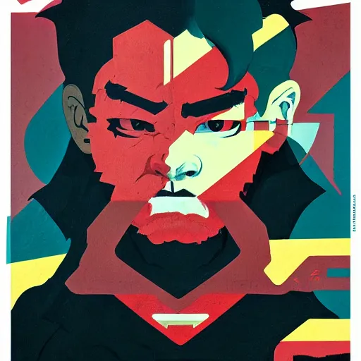 Prompt: Supreme x Oni Akuma Profile Picture by Sachin Teng, asymmetrical, Organic Painting , Matte Painting, geometric shapes, hard edges, graffiti, street art,:2 by Sachin Teng:4